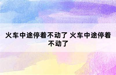 火车中途停着不动了 火车中途停着不动了